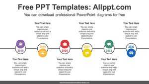 Zigzag Aligned Circles PPT Diagram