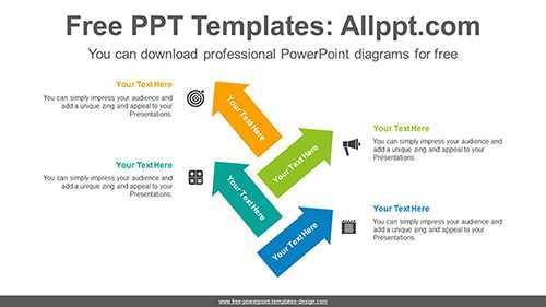 Zigzag ascending arrow PowerPoint Diagram Template