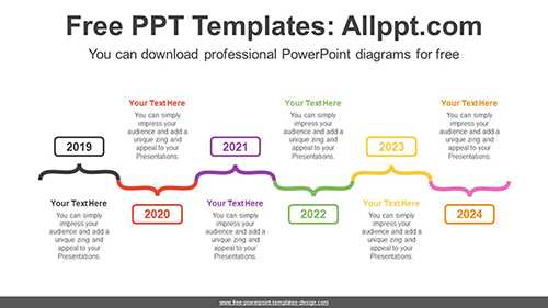 Zigzag Chevron Arrows PowerPoint Diagram