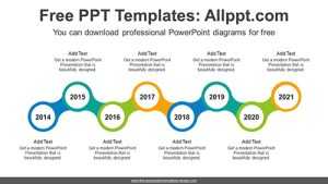 Zigzag Connection Circles PowerPoint Diagram