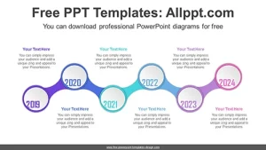 Zigzag Connection Circles PPT Diagram