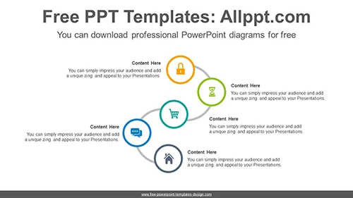 Zigzag curve flow PowerPoint Diagram Template