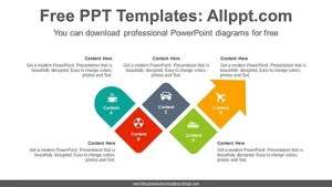 Zigzag diamond arrow PowerPoint Diagram Template