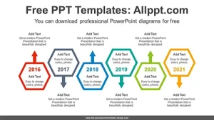 Zigzag Hexagonal Text Box PowerPoint Diagram