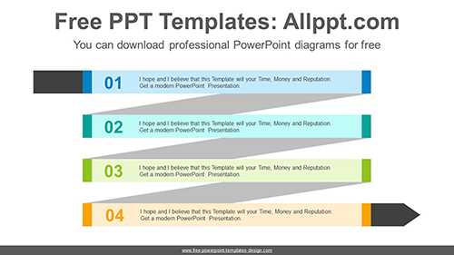 Zigzag origami banner PowerPoint Diagram Template