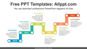 Zigzag Rectangle Bar PowerPoint diagram