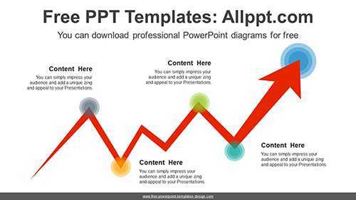 Zigzag Rise Arrow PowerPoint Diagram