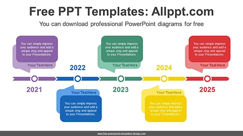 Zigzag Speech Bubble PowerPoint Diagram