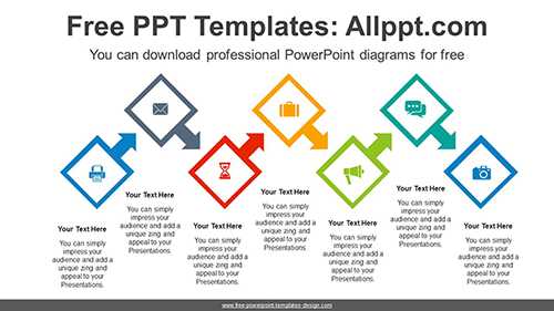 Zigzag Square Arrow PowerPoint Diagram