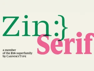 Zin Serif Font Demo