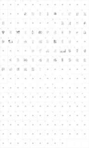 Mapa de caracteres da fonte 001 Disney's Pooh1