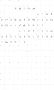 Mapa de caracteres da fonte 001 Once Upon a Time 2