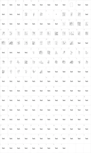 Mapa de caracteres da fonte 001 Pooh Holiday Dings