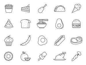 20 Free Food Vector Icons (AI)