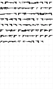 Mapa de caracteres da fonte 2nd Amendment