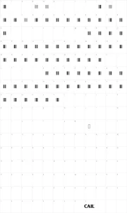 Mapa de caracteres da fonte 3 of 9 Barcode