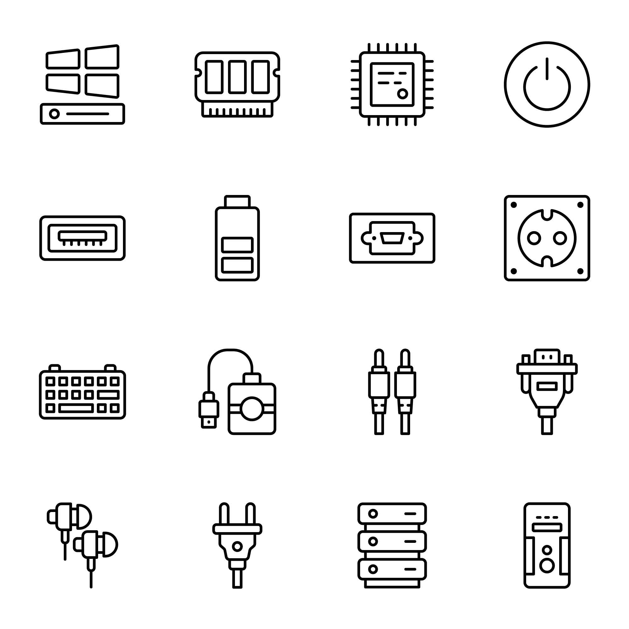 32 Computer Peripherals Icons