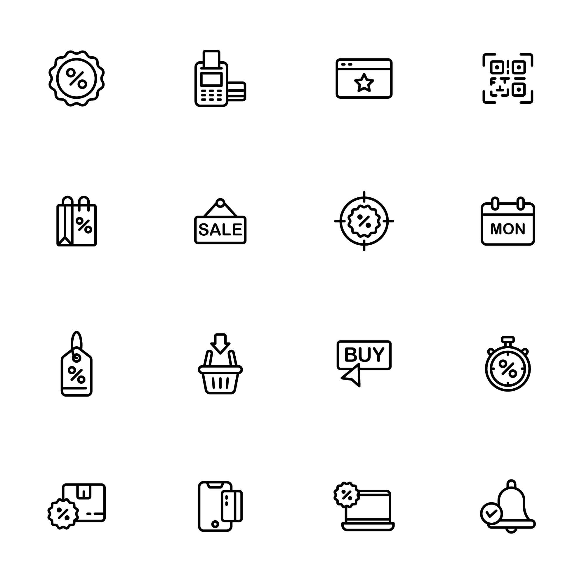 32 Cyber Monday Icons
