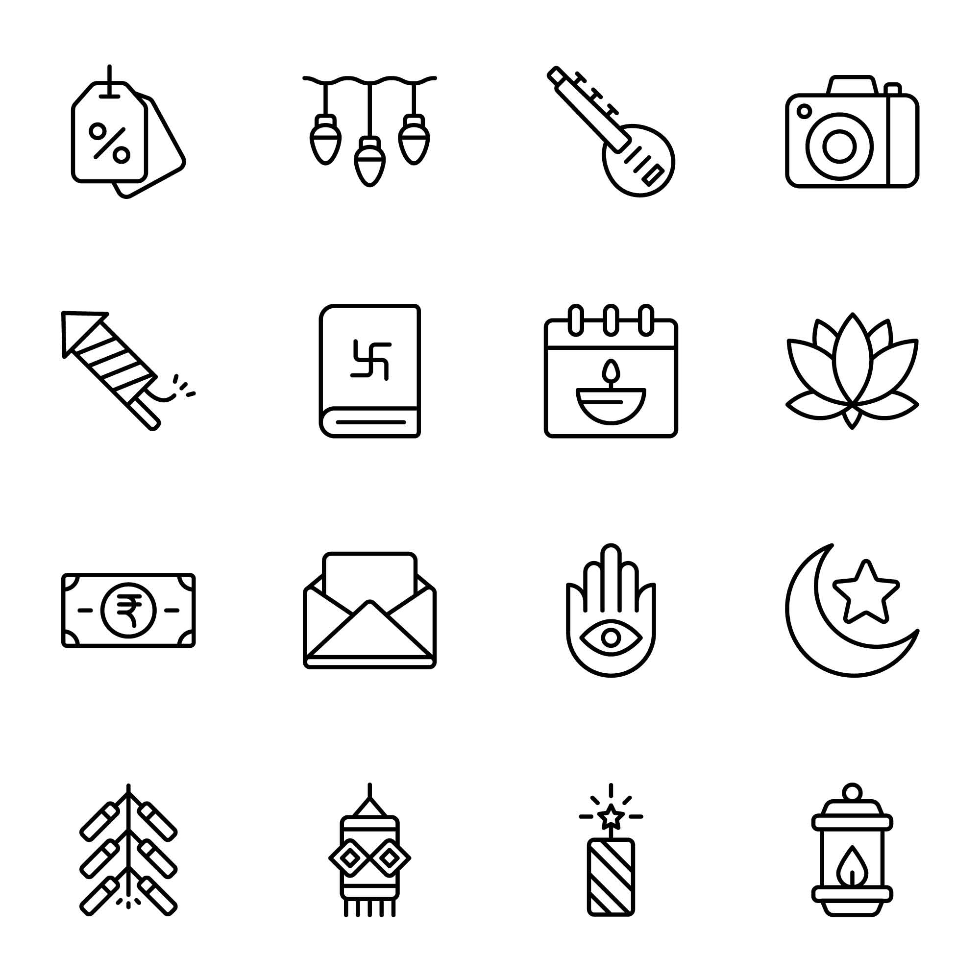32 Diwali Festival Icons
