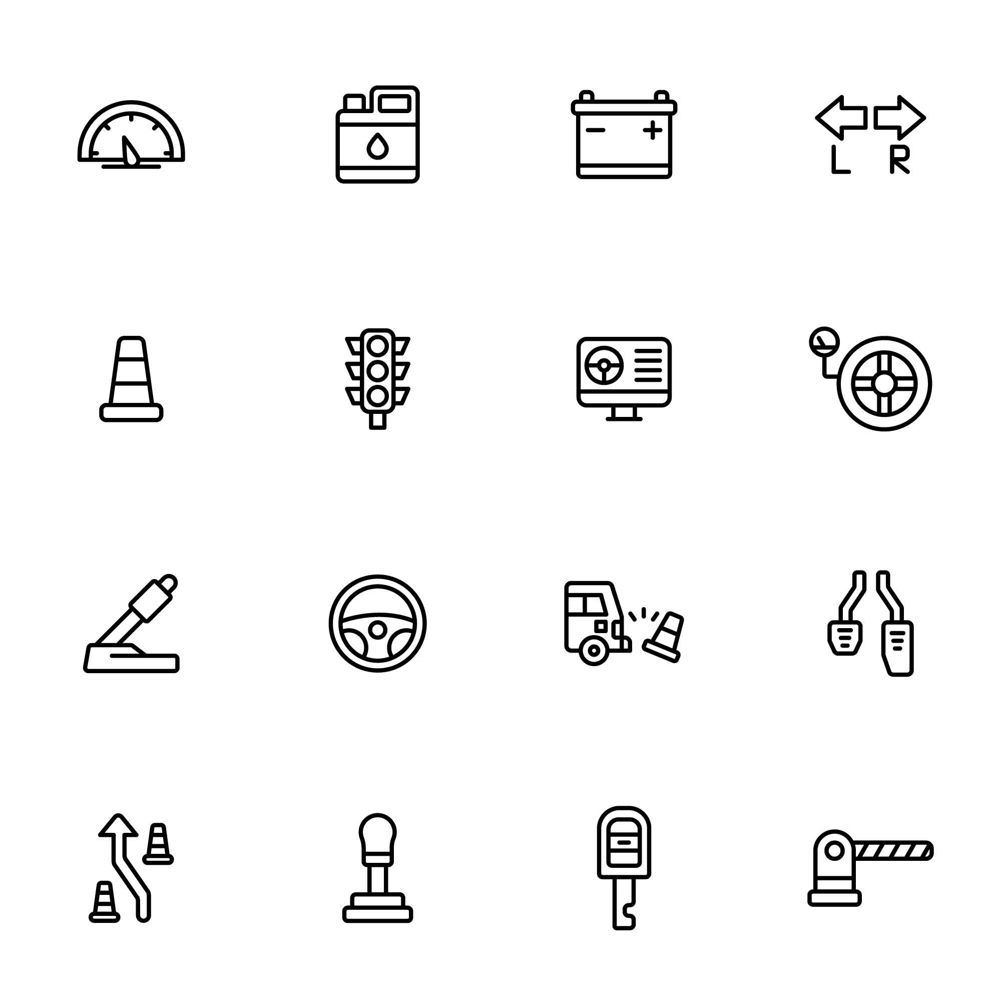32 Driving School Icons