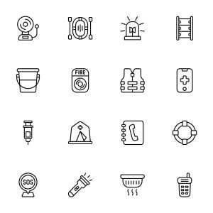 32 Emergency Service Icons
