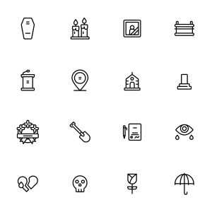32 Funeral Icons