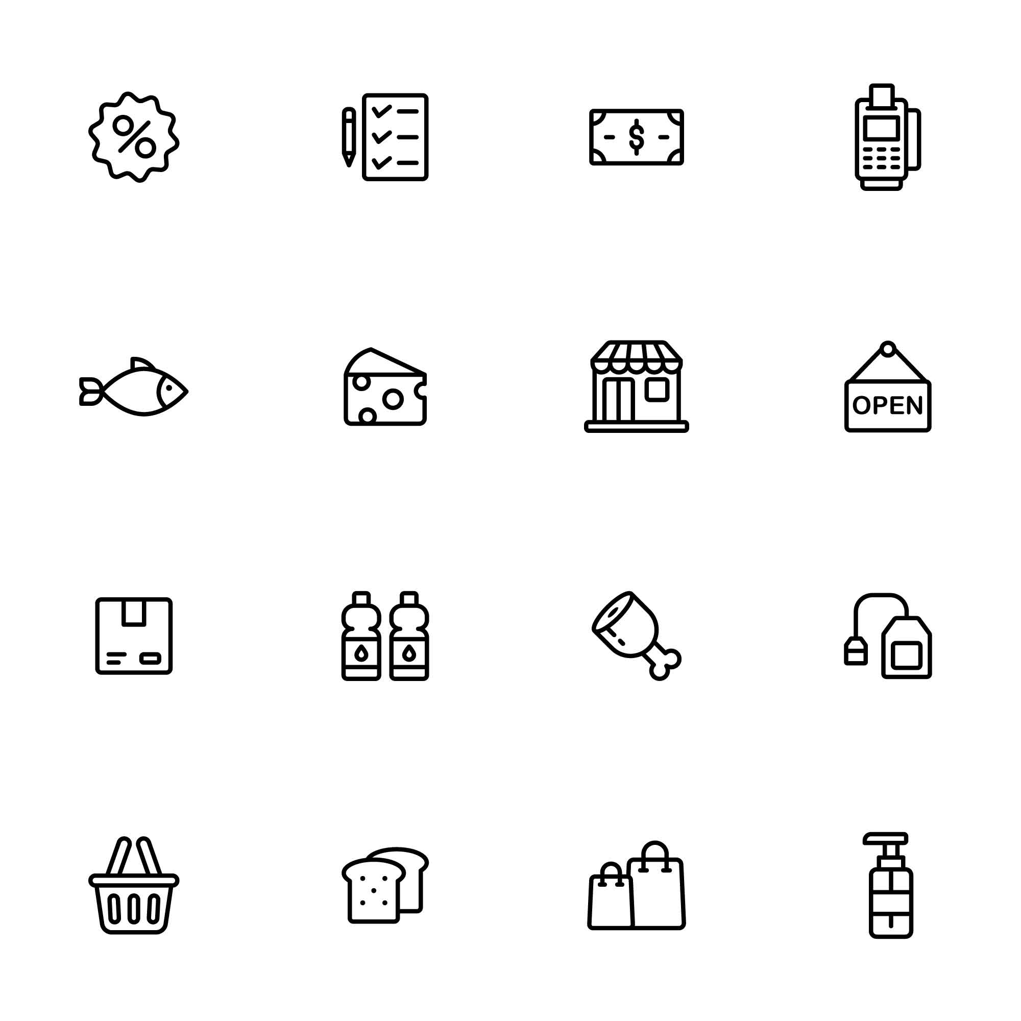 32 Grocery Icons