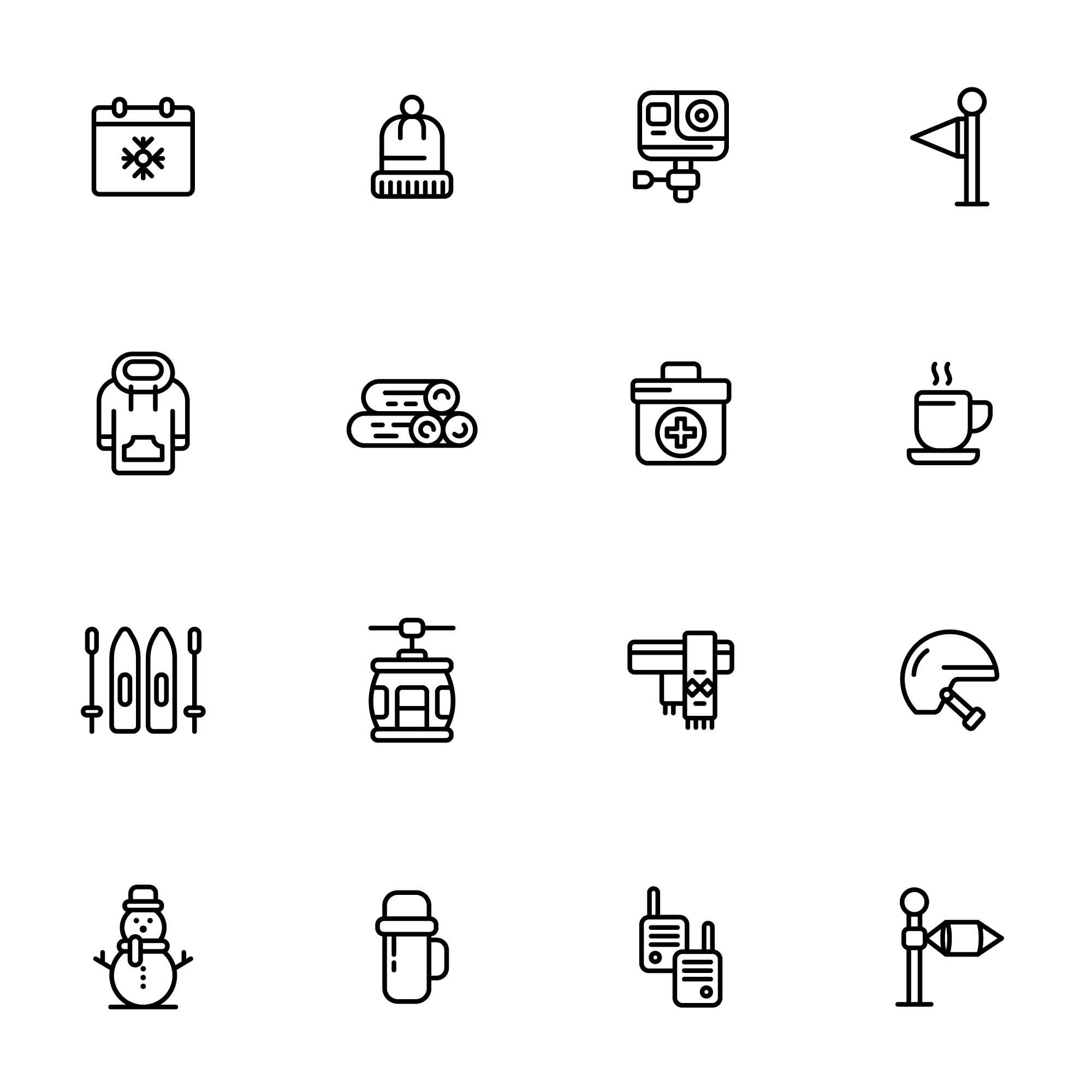 32 Ski Resort Icons