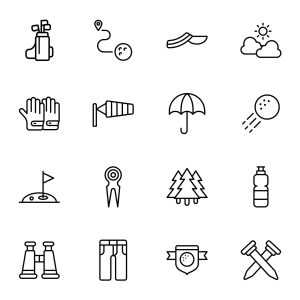 32 Stylized Golf Icons