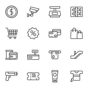 32 Supermarket Icons