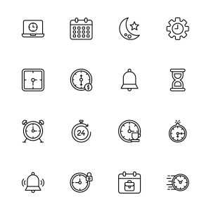 32 Time & Date Icons