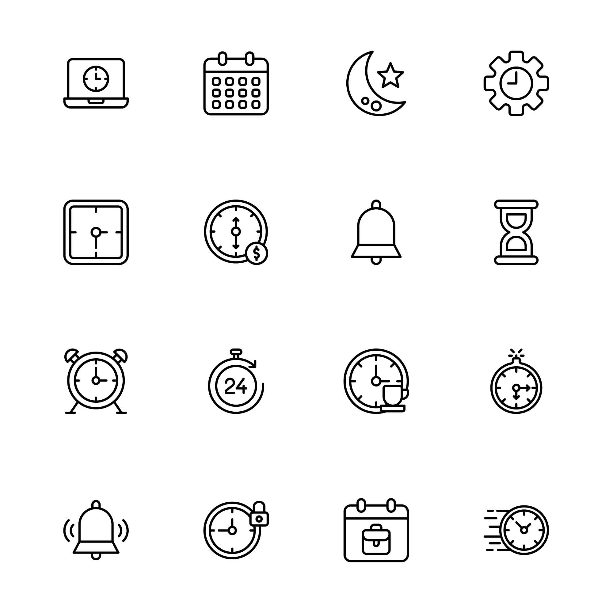 32 Time & Date Icons