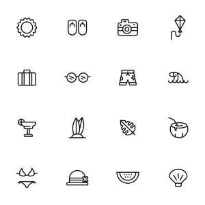 32 Tropical Icons