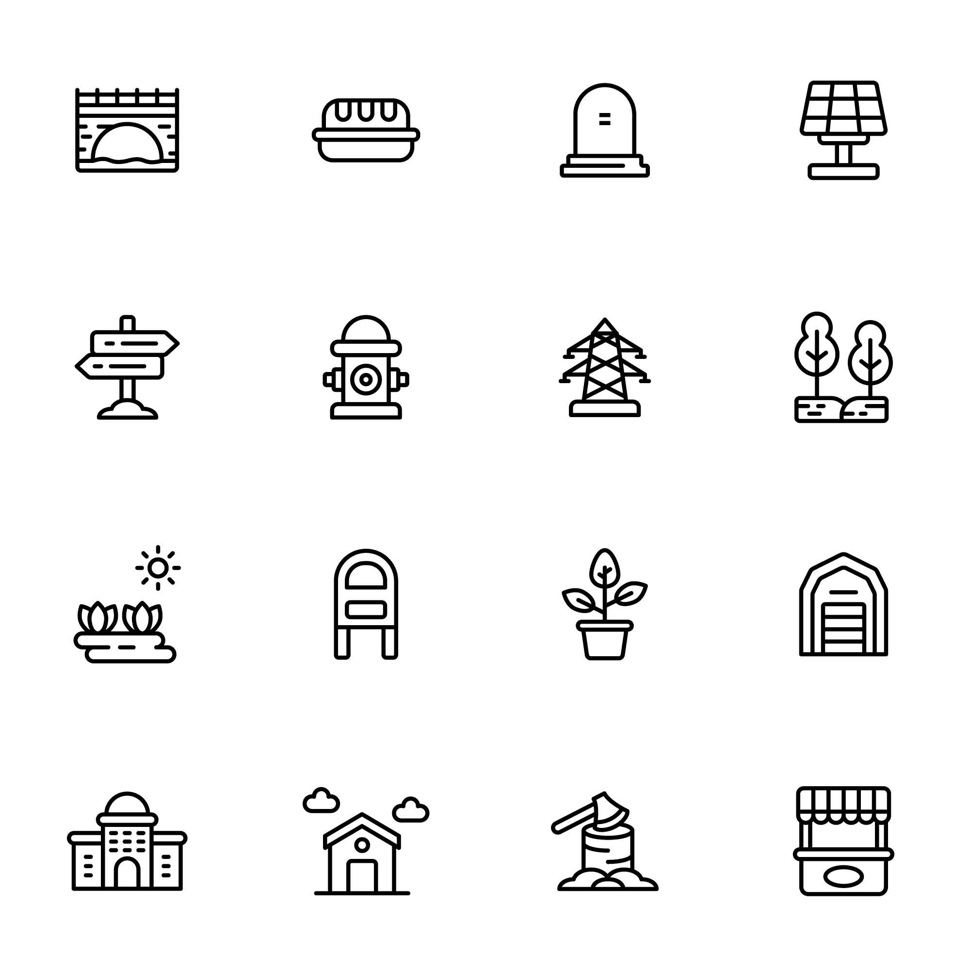 32 Village Icons