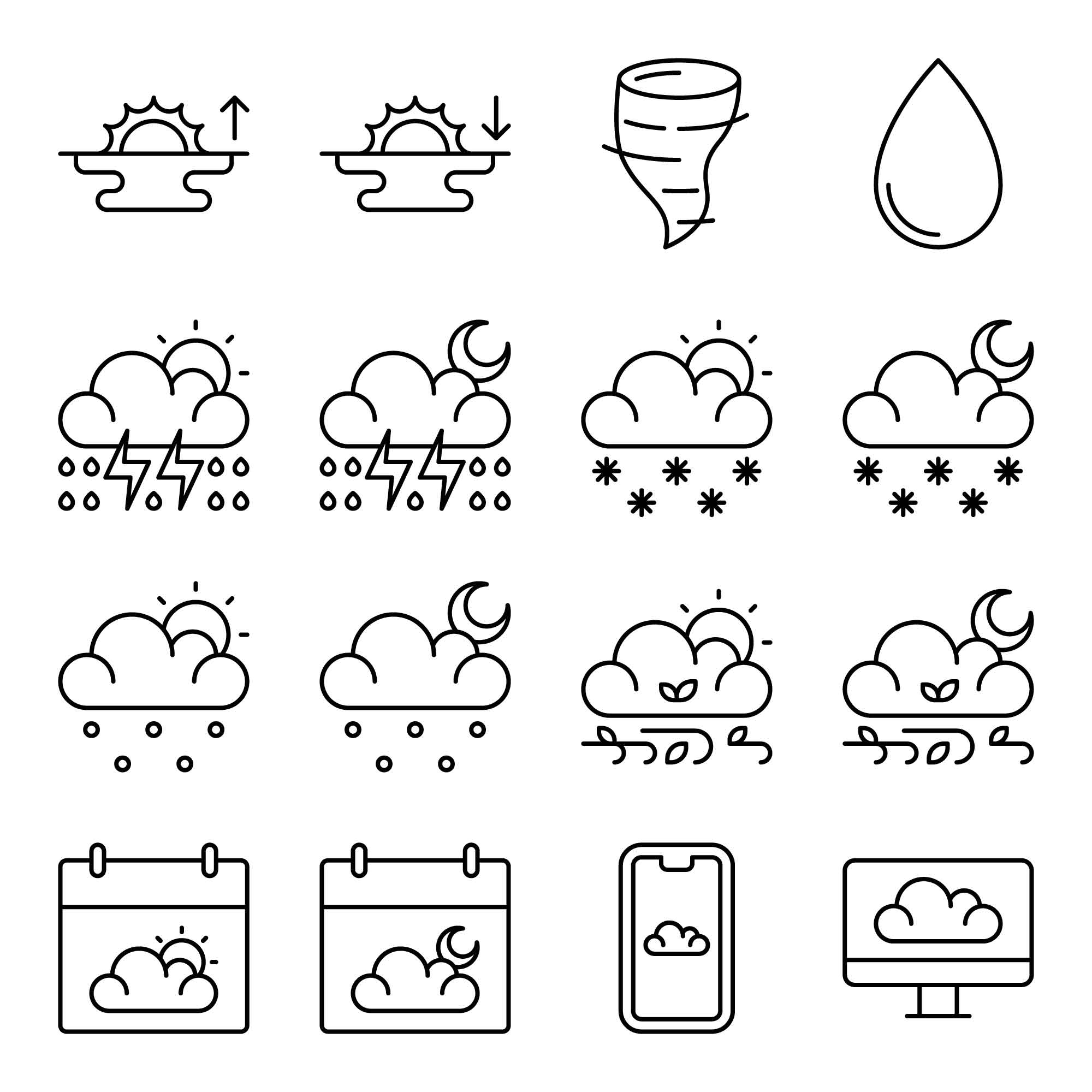 32 Weather Icons