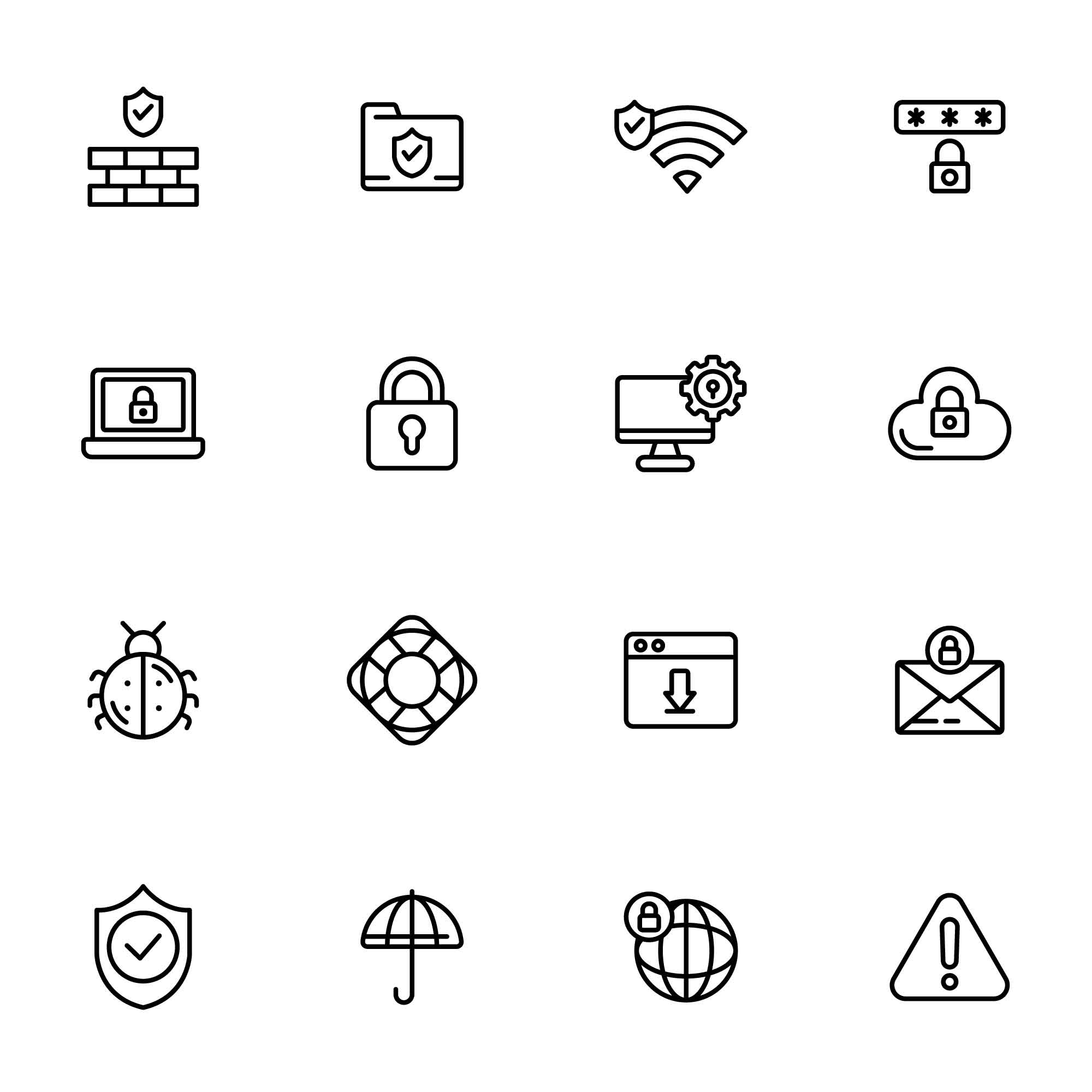 32 Web Security Icons