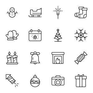 32 Winter Celebration Icons