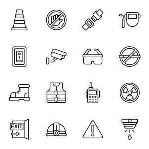 32 Work Safety Icons