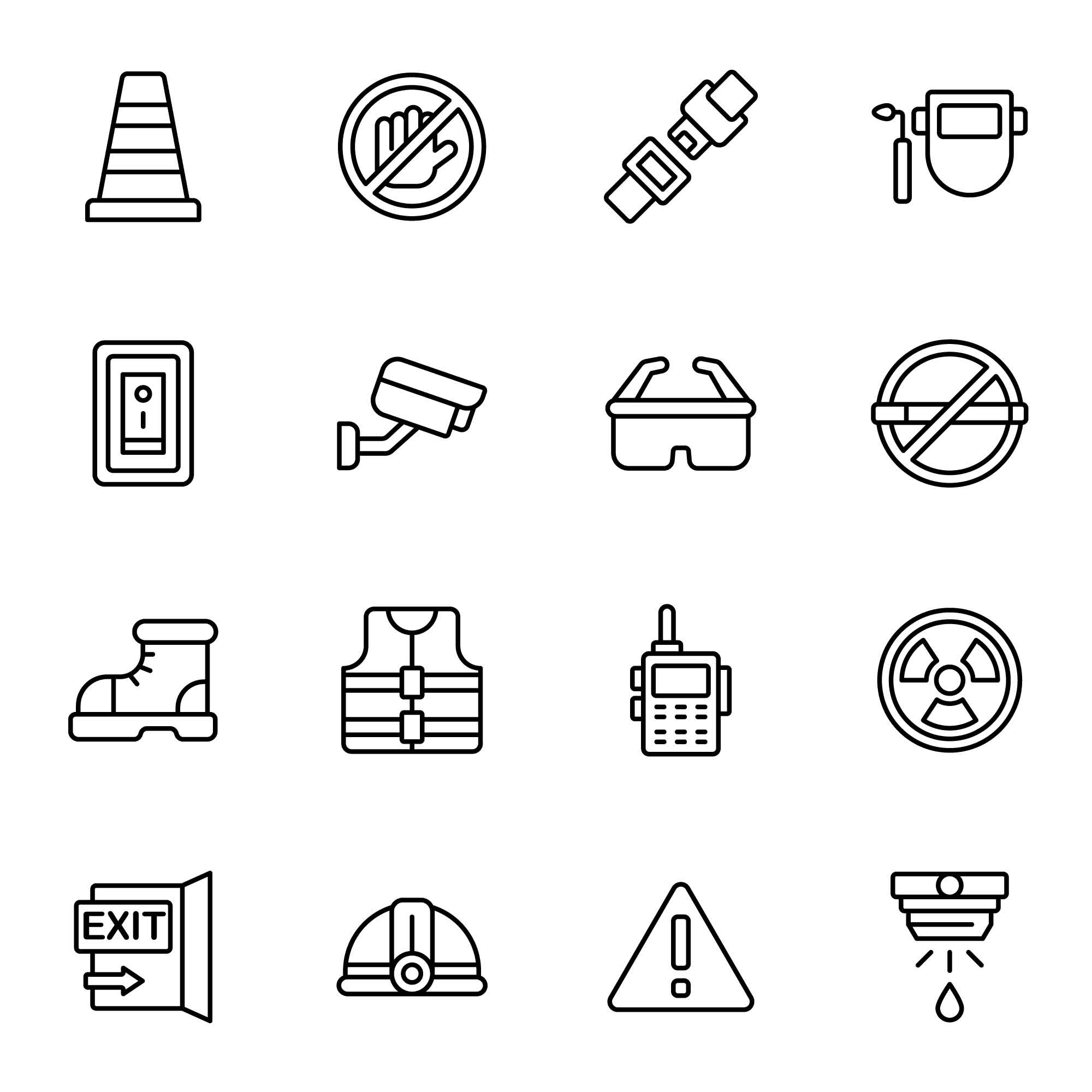 32 Work Safety Icons