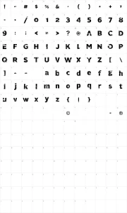 Mapa de caracteres da fonte 321 Perfect