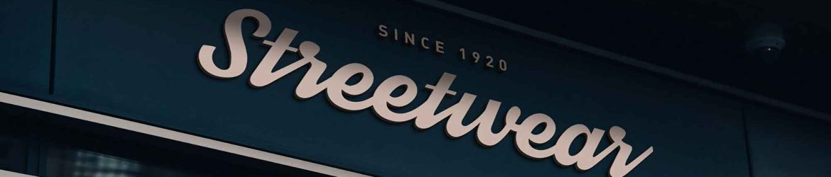 3D Shop Facade Logo Mockup