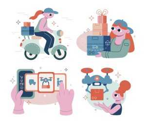 4 Delivery Illustrations