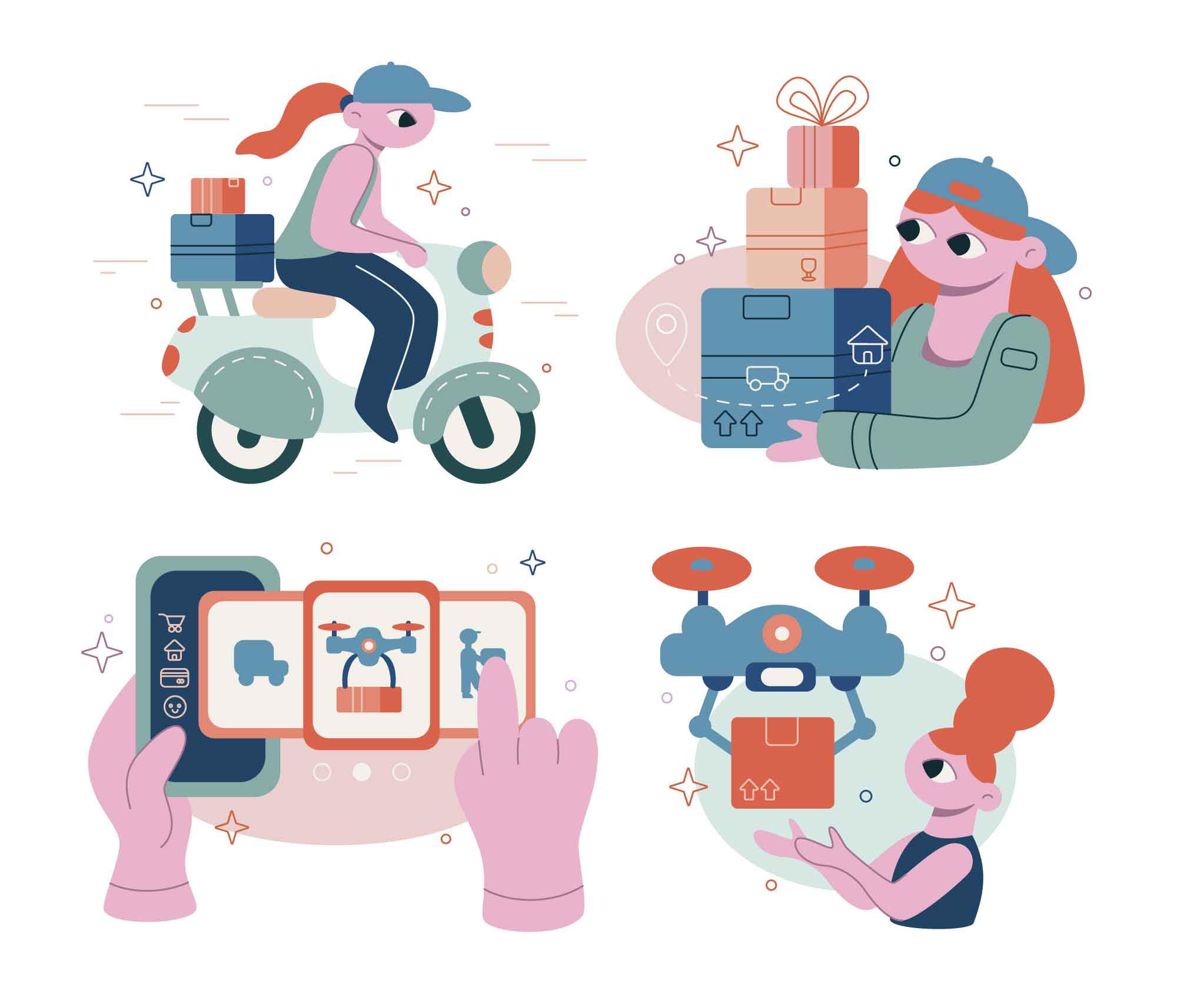 4 Delivery Illustrations