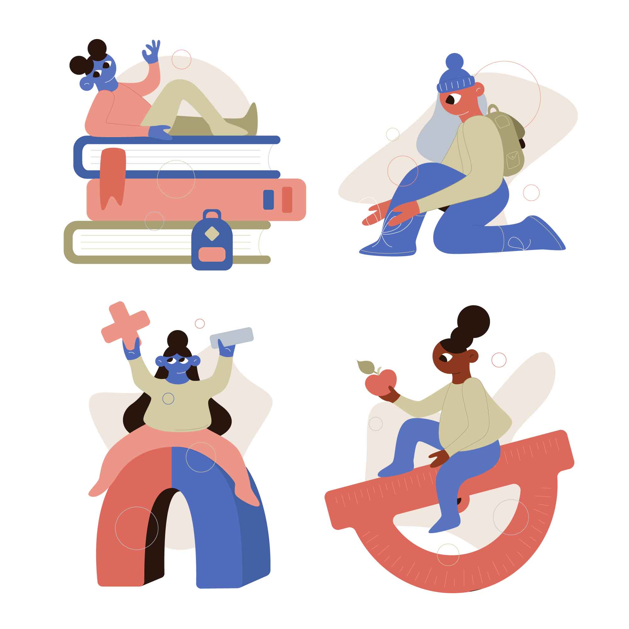 4 Education Illustrations