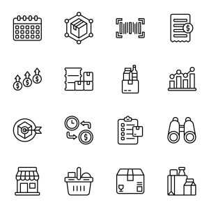48 Supply Chain Icons
