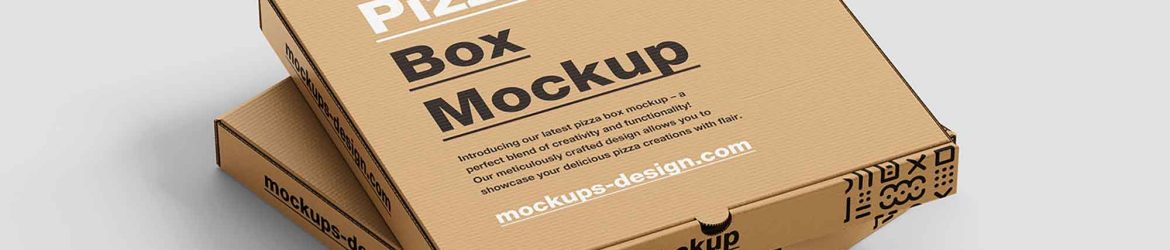 5 Pizza Boxes Mockup