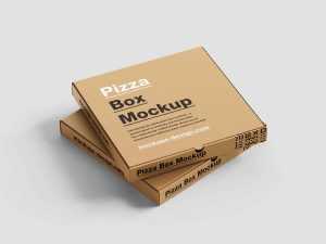 5 Pizza Boxes Mockup