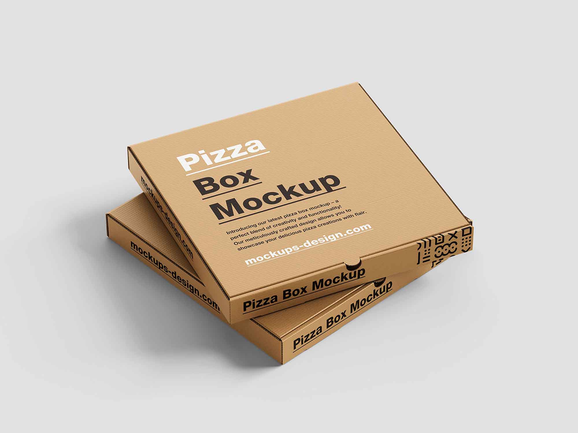 5 Pizza Boxes Mockup