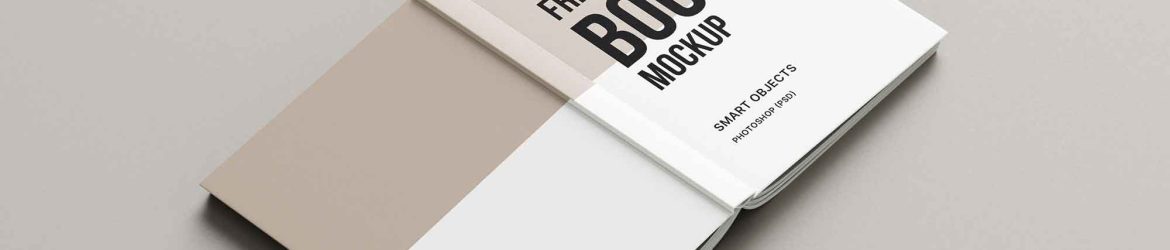 6 Hardcover Book Mockup Free Download