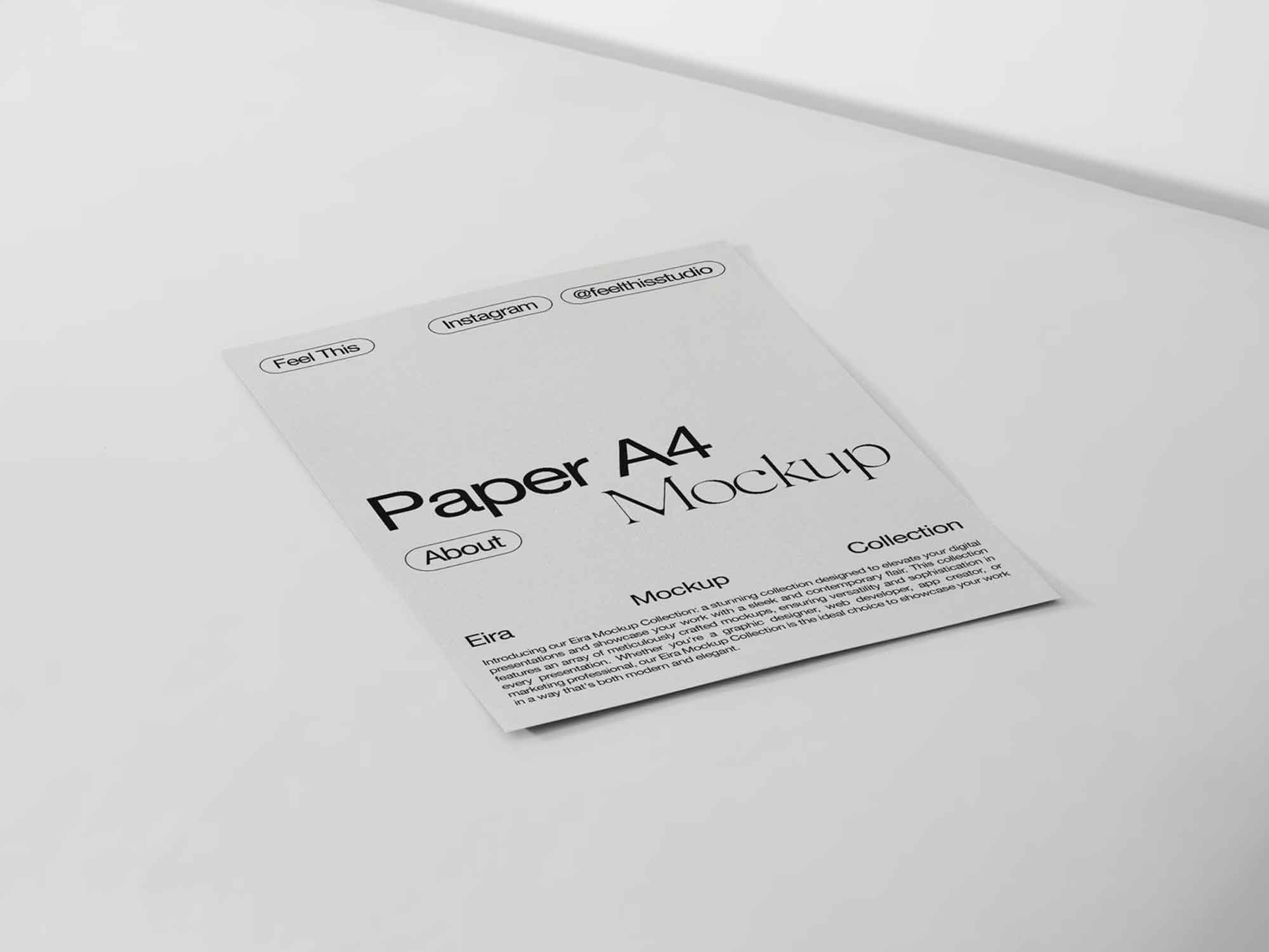 A4 Paper Mockup